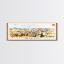 Carregar imagem no visualizador da galeria, Albacete Spain Travel Print Wall Art, Panoramic City Art, Travel Art, Wall Decor, Vacation Gift, Framed Canvas Print Or Metal Art