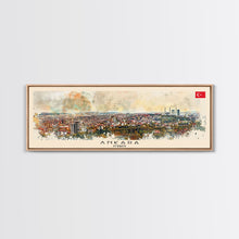 Load image into Gallery viewer, Ankara Turkey Travel Print Wall Art, Panoramic City Art, Travel Art, Wall Decor, Vacation Gift, Framed Canvas Print Or Metal Art