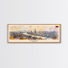 Load image into Gallery viewer, Bonn Germany Travel Print Wall Art, Panoramic City Art, Travel Art, Wall Decor, Vacation Gift, Framed Canvas Print Or Metal Art