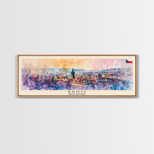 Load image into Gallery viewer, Brno Czech Republic art Travel Print Wall Art, Panoramic City Art, Travel Art, Wall Decor, Vacation Gift, Framed Canvas Print Or Metal Art
