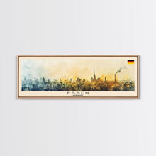 Load image into Gallery viewer, Essen Germany Travel Print Wall Art, Panoramic City Art, Travel Art, Wall Decor, Vacation Gift, Framed Canvas Print Or Metal Art