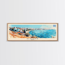 Carregar imagem no visualizador da galeria, Glyfada Greece Wall Art, Panoramic Travel Poster, Panoramic Framed Canvas Print, City Wall Art, Wall Hanging Home Decor, Travel Art