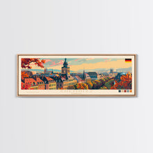 Load image into Gallery viewer, Chemnitz Germany Wall Art, Panoramic Travel Poster, Panoramic Framed Canvas Print, City Wall Art, Wall Hanging Home Decor, Travel Art