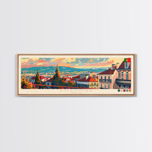 Load image into Gallery viewer, Amadora Portugal Travel Print Wall Art, Panoramic City Art, Travel Art, Wall Decor, Vacation Gift, Framed Canvas Print Or Metal Art