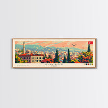 Load image into Gallery viewer, Ankara Turkey Travel Print Wall Art, Panoramic City Art, Travel Art, Wall Decor, Vacation Gift, Framed Canvas Print Or Metal Art