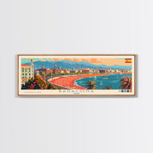 Carregar imagem no visualizador da galeria, Badalona Spain Travel Print Wall Art, Panoramic City Art, Travel Art, Wall Decor, Vacation Gift, Framed Canvas Print Or Metal Art