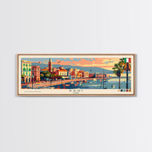 Load image into Gallery viewer, Bari Italy Travel Art, City Art, Framed Canvas Print or Metal Wall Art, Europe Travel Poster, Panoramic Wall Art, Extra Wide Wall Art