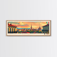 Carregar imagem no visualizador da galeria, Bologna Italy Wall Art, Panoramic Travel Poster, Panoramic Framed Canvas Print, City Wall Art, Wall Hanging Home Decor, Travel Art