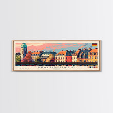 Load image into Gallery viewer, Braunschweig Germany Travel Art, City Art, Framed Canvas Print or Metal Wall Art, Europe Travel Poster, Panoramic Wall Art, Extra Wide Wall Art