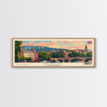 Load image into Gallery viewer, Bristol United Kingdom Panoramic Travel Poster, Framed Canvas Print or Metal Wall Art, Travel Art, Home Decor, Panoramic Painting, Midcentury Art