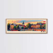 Carregar imagem no visualizador da galeria, Bydgoszcz Poland Travel Art, City Art, Framed Canvas Print or Metal Wall Art, Europe Travel Poster, Panoramic Wall Art, Extra Wide Wall Art
