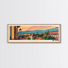 Carregar imagem no visualizador da galeria, Bytom Poland Panoramic Travel Poster, Framed Canvas Print or Metal Wall Art, Travel Art, Home Decor, Panoramic Painting, Midcentury Art
