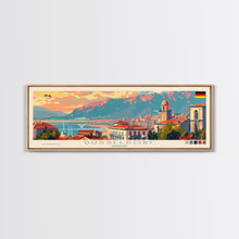 Load image into Gallery viewer, Dusseldorf Germany Travel Art, City Art, Framed Canvas Print or Metal Wall Art, Europe Travel Poster, Panoramic Wall Art, Extra Wide Wall Art