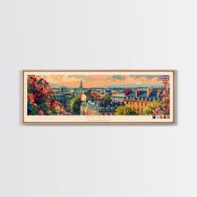 Load image into Gallery viewer, Derby United Kingdom Travel Print Wall Art, Panoramic City Art, Travel Art, Wall Decor, Vacation Gift, Framed Canvas Print Or Metal Art