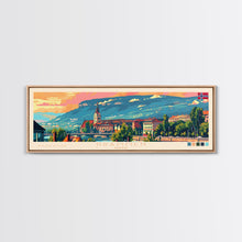 Load image into Gallery viewer, Drammen Norway Travel Print Wall Art, Panoramic City Art, Travel Art, Wall Decor, Vacation Gift, Framed Canvas Print Or Metal Art