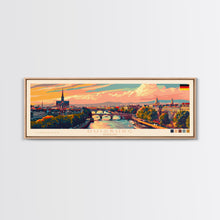 Load image into Gallery viewer, Duisburg Germany Wall Art, Panoramic Travel Poster, Panoramic Framed Canvas Print, City Wall Art, Wall Hanging Home Decor, Travel Art