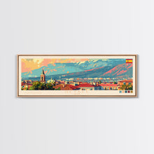 Carregar imagem no visualizador da galeria, Getafe Spain Panoramic Travel Poster, Framed Canvas Print or Metal Wall Art, Travel Art, Home Decor, Panoramic Painting, Midcentury Art