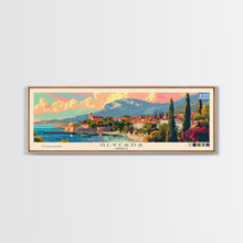 Carregar imagem no visualizador da galeria, Glyfada Greece Wall Art, Panoramic Travel Poster, Panoramic Framed Canvas Print, City Wall Art, Wall Hanging Home Decor, Travel Art