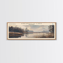 Carregar imagem no visualizador da galeria, Arkabutla Lake Mississippi Panoramic Framed Canvas Print, Lake House Decor, Rustic Art, Travel Poster, Scenic View, Nature Wall Art