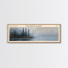 Carregar imagem no visualizador da galeria, Aylmer Lake Panoramic Framed Canvas Print, Lake House Decor, Rustic Art, Travel Poster, Scenic View, Home Decoration
