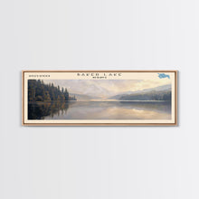 Carregar imagem no visualizador da galeria, Baker Lake Panoramic Framed Canvas Print, Lake House Decor, Minimalist Art, Travel Poster, Scenic View, Nature Wall Art