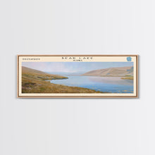 Load image into Gallery viewer, Bear Lake USA North Slope Alaska Panoramic Framed Canvas Print, Lake House Decor, Scenic Painting, Travel Poster, Nature Scene