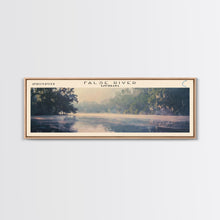Cargar imagen en el visor de la galería, False River Louisiana Framed Canvas Print, Lake House Decor, Panoramic Wall Art, Travel Poster, Rustic Lake Painting, Home Decor