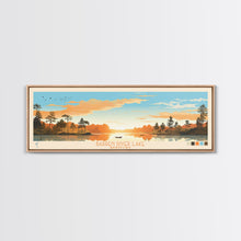 Load image into Gallery viewer, Barren River Lake Kentucky Framed Canvas Print, Panoramic Travel Poster, Midcentury Modern Wall Art, Pop Art, Lake House Decor