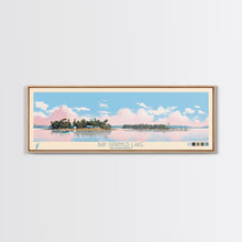 Load image into Gallery viewer, Bay Springs Lake Mississippi Framed Canvas Print, Panoramic Wall Art, Midcentury Modern, Pop Art, Travel Poster, Scenic Living Room Decor, Bedroom Art