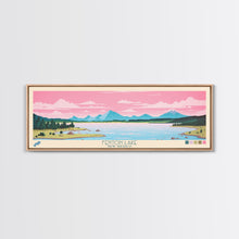 Carregar imagem no visualizador da galeria, Fenton Lake New Mexico Framed Canvas Print, Panoramic Art, Midcentury Modern, Pop Art, Living Room Decor, Travel Poster, Lake View, Wall Art