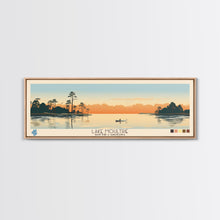 Carregar imagem no visualizador da galeria, Lake Moultrie South Carolina Framed Canvas Print, Panoramic Wall Art, Midcentury Modern, Pop Art, Bedroom Art, Travel Poster, Lake House Decor