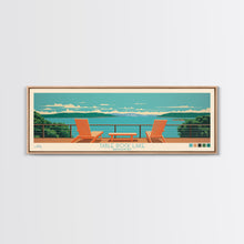 Carregar imagem no visualizador da galeria, Table Rock Lake, Missouri Framed Canvas Print, Lake House Art, Midcentury Modern Decor, Pop Art, Travel Poster, Living Room Wall Art