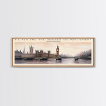 Load image into Gallery viewer, Big Ben and the Houses of Parliament Wall Art Travel Poster Print, Gift For Travel Lover, Vacation Gift, COUNTRY Wall Art, Home Decor, Original Art