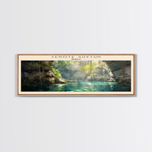 Cargar imagen en el visor de la galería, Cenote Suytun Travel Poster Print, Framed Canvas Wall Art, Metal Wall Art, COUNTRY art, Gift For Him, Travel Wall Art, Travel Lover Gift