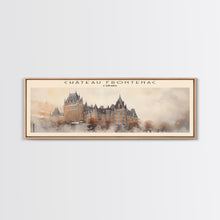 Cargar imagen en el visor de la galería, Château Frontenac COUNTRY Travel Poster Print, Framed Canvas Print, COUNTRY Travel Art, Wood Framed Art, Wall Hanging, Home Decor