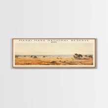 Load image into Gallery viewer, Masai Mara National Reserve Travel Print Wall Art, Travel Poster Print, Retro Style COUNTRY Home Decor, Wall Hanging, Travel Gift Idea, Unique Metal Art