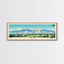 Carregar imagem no visualizador da galeria, Ashgabat, Turkmenistan Panoramic Travel Poster Canvas Print, Ashgabat, Turkmenistan Painting, Turkmenistan Art, Ashgabat Panoramic Travel Art, Travel Painting