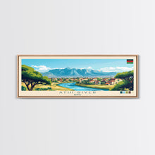 Load image into Gallery viewer, Athi River, Kenya Panoramic Travel Poster Canvas Print, Athi River, Kenya Painting, Kenya Art, Athi River Panoramic Travel Art, Travel Painting