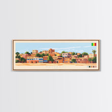 Carregar imagem no visualizador da galeria, Bamako, Mali Travel Poster Panoramic Canvas Print, Bamako, Mali Painting, Mali Art, Bamako Travel Art, Guest Room Painting