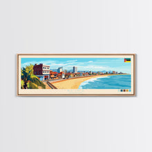 Load image into Gallery viewer, Beira, Mozambique Panoramic Travel Poster Canvas Print, Beira, Mozambique Painting, Mozambique Art, Beira Travel Art, Living Room Painting
