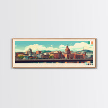 Load image into Gallery viewer, Belfast, Ireland Travel Poster Panoramic Canvas Print, Belfast, Ireland Painting, Ireland Art, Belfast Travel Art, Guest Room Painting