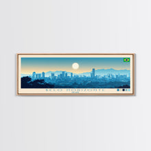 Load image into Gallery viewer, Belo Horizonte, Brazil Panoramic Travel Poster Canvas Print, Belo Horizonte, Brazil Painting, Brazil Art, Belo Horizonte Travel Art, Guest Room Painting