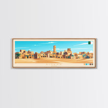 Load image into Gallery viewer, Biskra, Algeria Panoramic Travel Poster Canvas Print, Biskra, Algeria Painting, Algeria Art, Biskra Travel Art, Guest Room Painting