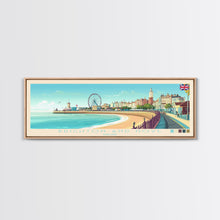 Cargar imagen en el visor de la galería, Brighton and Hove, England Travel Poster Panoramic Canvas Print, Brighton and Hove, England Painting, England Art, Brighton and Hove Travel Art, Guest Room Painting