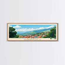 Carregar imagem no visualizador da galeria, Bukavu, Congo Panoramic Travel Poster Canvas Print, Bukavu, Congo Painting, Congo Art, Bukavu Travel Art, Living Room Painting