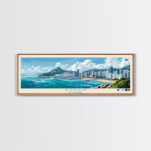 Carregar imagem no visualizador da galeria, Busan, South Korea Travel Poster Panoramic Canvas Print, Busan, South Korea Painting, South Korea Art, Busan Travel Art, Guest Room Painting
