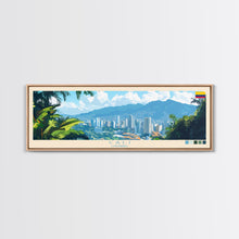 Carregar imagem no visualizador da galeria, Cali, Colombia Travel Poster Panoramic Canvas Print, Cali, Colombia Painting, Colombia Art, Cali Travel Art, Guest Room Painting