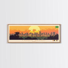 Carregar imagem no visualizador da galeria, Campo Grande, Brazil Panoramic Travel Poster Canvas Print, Campo Grande, Brazil Painting, Brazil Art, Campo Grande Panoramic Travel Art, Travel Painting