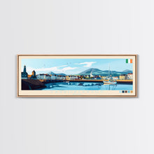 Cargar imagen en el visor de la galería, Carrickfergus, Ireland Panoramic Travel Poster Canvas Print, Carrickfergus, Ireland Painting, Ireland Art, Carrickfergus Panoramic Travel Art, Travel Painting