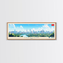 Cargar imagen en el visor de la galería, Changsha, China Panoramic Travel Poster Canvas Print, Changsha, China Painting, China Art, Changsha Travel Art, Living Room Painting